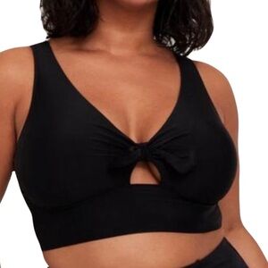 Torrid 2X Black Wireless Keyhole Scoop Bikini Top ONLY